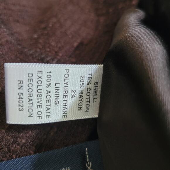 Banana Republic Size 10 Brown Tweed Blazer Retro Preppy Academic Jacket - Picture 9 of 10
